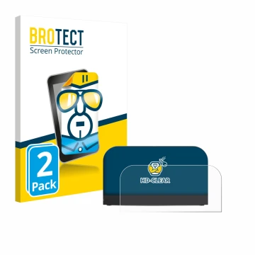 Parte frontale di una confezione del prodotto con il logo del marchio BROTECT. Accanto è raffigurato il dispositivo Nintendo S