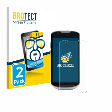 Parte frontale di una confezione del prodotto con il logo del marchio BROTECT. Accanto è raffigurato il dispositivo Zebra TC52
