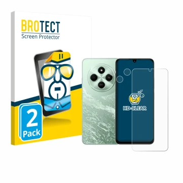 Parte frontale di una confezione del prodotto con il logo del marchio BROTECT. Accanto è raffigurato il dispositivo Xiaomi Poc