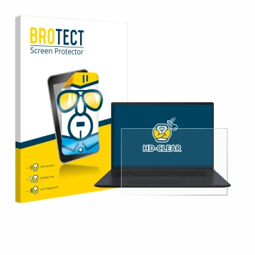 Parte frontale di una confezione del prodotto con il logo del marchio BROTECT. Accanto è raffigurato il dispositivo ASUS Vivob