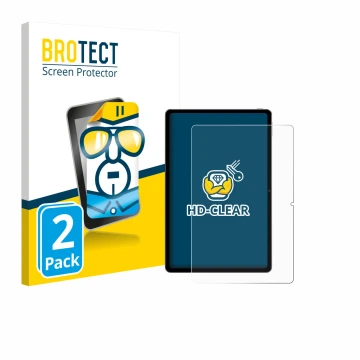 Parte frontale di una confezione del prodotto con il logo del marchio BROTECT. Accanto è raffigurato il dispositivo Xiaomi Red