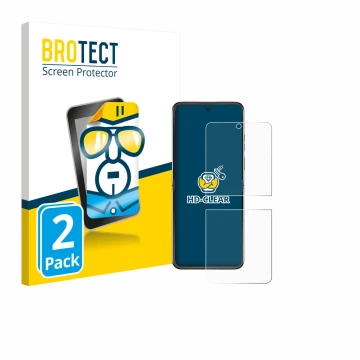 Parte frontale di una confezione del prodotto con il logo del marchio BROTECT. Accanto è raffigurato il dispositivo Motorola R