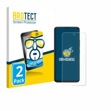 Parte frontale di una confezione del prodotto con il logo del marchio BROTECT. Accanto è raffigurato il dispositivo TCL 60 5G 