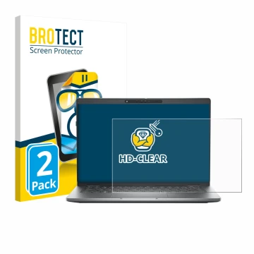 Parte frontale di una confezione del prodotto con il logo del marchio BROTECT. Accanto è raffigurato il dispositivo Dell Latit