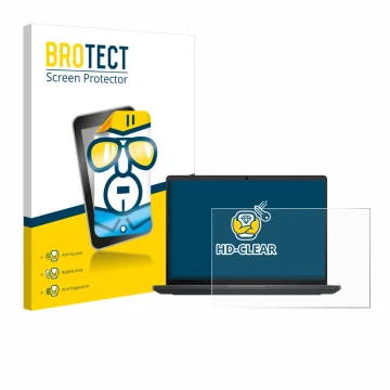 Parte frontale di una confezione del prodotto con il logo del marchio BROTECT. Accanto è raffigurato il dispositivo Dell Pro M