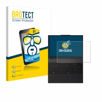 Parte frontale di una confezione del prodotto con il logo del marchio BROTECT. Accanto è raffigurato il dispositivo Lenovo Thi