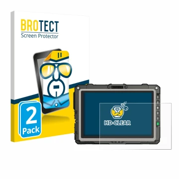 Parte frontale di una confezione del prodotto con il logo del marchio BROTECT. Accanto è raffigurato il dispositivo Getac UX10