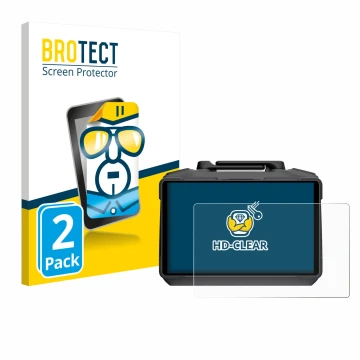 Parte frontale di una confezione del prodotto con il logo del marchio BROTECT. Accanto è raffigurato il dispositivo DJI RC Pro