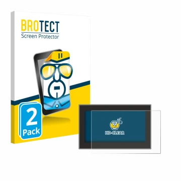 Parte frontale di una confezione del prodotto con il logo del marchio BROTECT. Accanto è raffigurato il dispositivo Headrush F