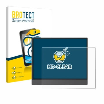 Parte frontale di una confezione del prodotto con il logo del marchio BROTECT. Accanto è raffigurato il dispositivo Boox Tab X