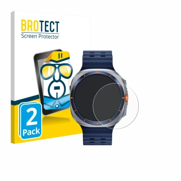 Parte frontale di una confezione del prodotto con il logo del marchio BROTECT. Accanto è raffigurato il dispositivo Samsung Ga