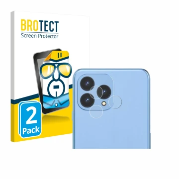 Parte frontale di una confezione del prodotto con il logo del marchio BROTECT. Accanto è raffigurato il dispositivo Cubot P80 
