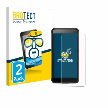 Parte frontale di una confezione del prodotto con il logo del marchio BROTECT. Accanto è raffigurato il dispositivo SkyCaddie 