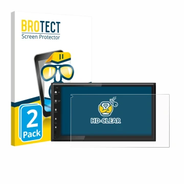 Parte frontale di una confezione del prodotto con il logo del marchio BROTECT. Accanto è raffigurato il dispositivo Kenwood DM