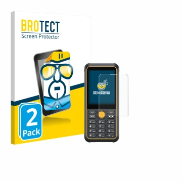 Parte frontale di una confezione del prodotto con il logo del marchio BROTECT. Accanto è raffigurato il dispositivo Ulefone Ar