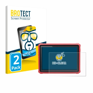 Parte frontale di una confezione del prodotto con il logo del marchio BROTECT. Accanto è raffigurato il dispositivo Launch X-4