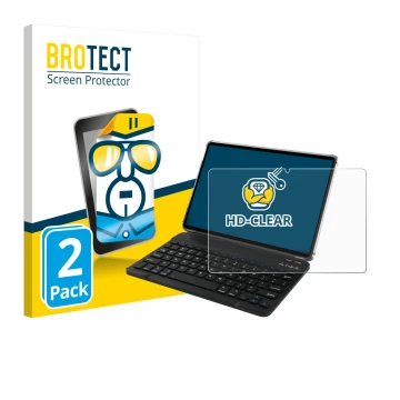 Parte frontale di una confezione del prodotto con il logo del marchio BROTECT. Accanto è raffigurato il dispositivo Tabwee T90