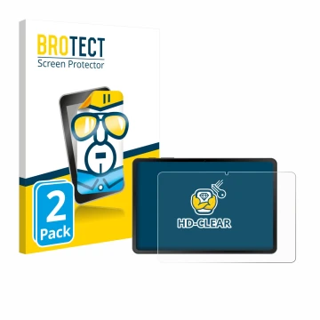Parte frontale di una confezione del prodotto con il logo del marchio BROTECT. Accanto è raffigurato il dispositivo Doogee Tab