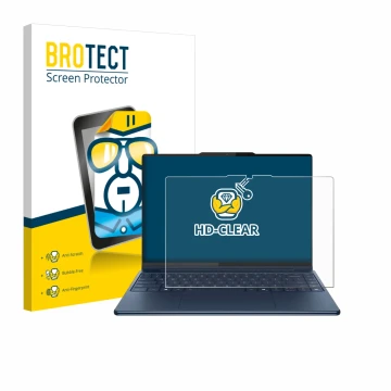 Parte frontale di una confezione del prodotto con il logo del marchio BROTECT. Accanto è raffigurato il dispositivo Lenovo Yog