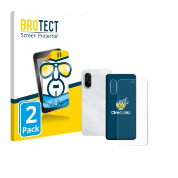 Parte frontale di una confezione del prodotto con il logo del marchio BROTECT. Accanto è raffigurato il dispositivo OnePlus No