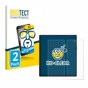 Parte frontale di una confezione del prodotto con il logo del marchio BROTECT. Accanto è raffigurato il dispositivo Samsung Ga