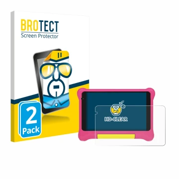 Parte frontale di una confezione del prodotto con il logo del marchio BROTECT. Accanto è raffigurato il dispositivo Happybe Ki