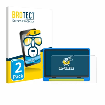Parte frontale di una confezione del prodotto con il logo del marchio BROTECT. Accanto è raffigurato il dispositivo Happybe Ki