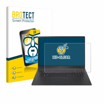 Parte frontale di una confezione del prodotto con il logo del marchio BROTECT. Accanto è raffigurato il dispositivo LG gram Pr