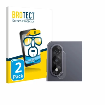 Parte frontale di una confezione del prodotto con il logo del marchio BROTECT. Accanto è raffigurato il dispositivo OnePlus No