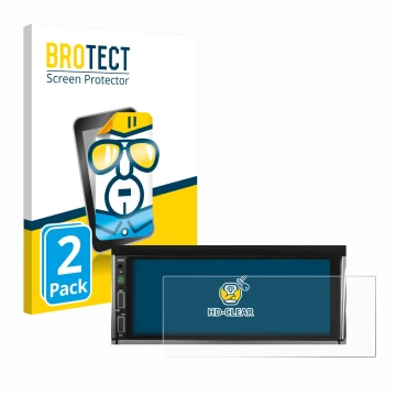 Parte frontale di una confezione del prodotto con il logo del marchio BROTECT. Accanto è raffigurato il dispositivo Hikity Car