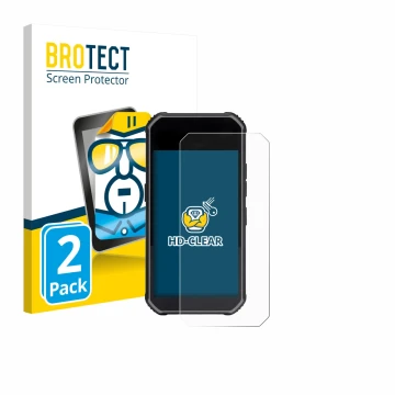 Parte frontale di una confezione del prodotto con il logo del marchio BROTECT. Accanto è raffigurato il dispositivo SkyCaddie 