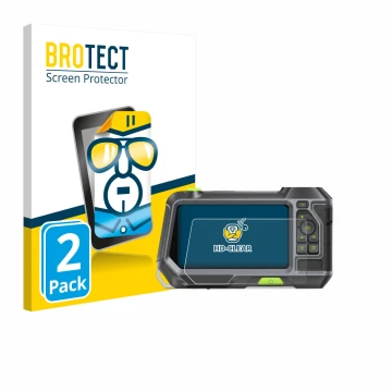 Parte frontale di una confezione del prodotto con il logo del marchio BROTECT. Accanto è raffigurato il dispositivo Teslong NT