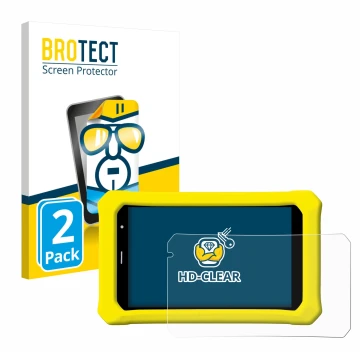 Parte frontale di una confezione del prodotto con il logo del marchio BROTECT. Accanto è raffigurato il dispositivo Clementoni