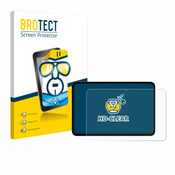 Parte frontale di una confezione del prodotto con il logo del marchio BROTECT. Accanto è raffigurato il dispositivo Teclast T6