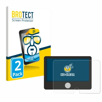 Parte frontale di una confezione del prodotto con il logo del marchio BROTECT. Accanto è raffigurato il dispositivo Dynavin D9