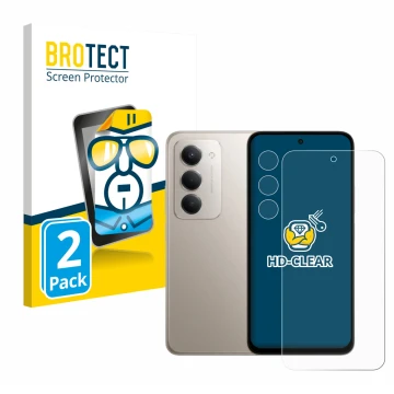 Parte frontale di una confezione del prodotto con il logo del marchio BROTECT. Accanto è raffigurato il dispositivo Xiaomi Red