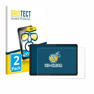 Parte frontale di una confezione del prodotto con il logo del marchio BROTECT. Accanto è raffigurato il dispositivo Lenovo Tab