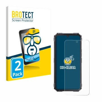 Parte frontale di una confezione del prodotto con il logo del marchio BROTECT. Accanto è raffigurato il dispositivo Cubot King