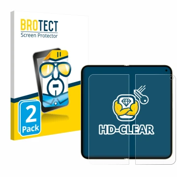 Parte frontale di una confezione del prodotto con il logo del marchio BROTECT. Accanto è raffigurato il dispositivo Google Pix