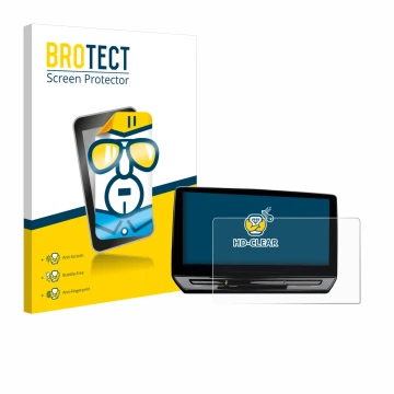 Parte frontale di una confezione del prodotto con il logo del marchio BROTECT. Accanto è raffigurato il dispositivo Cupra Leon