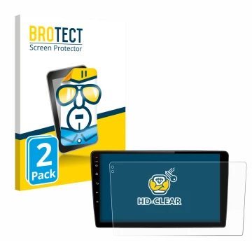 Parte frontale di una confezione del prodotto con il logo del marchio BROTECT. Accanto è raffigurato il dispositivo Junsun V2 