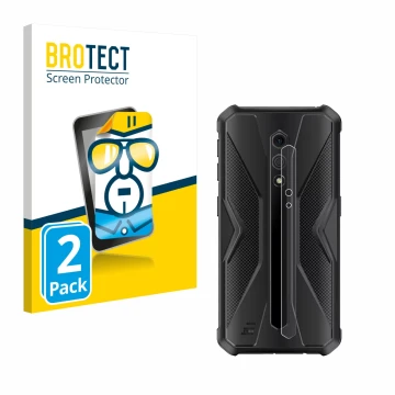 Parte frontale di una confezione del prodotto con il logo del marchio BROTECT. Accanto è raffigurato il dispositivo Ulefone Ar
