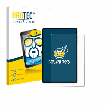 Parte frontale di una confezione del prodotto con il logo del marchio BROTECT. Accanto è raffigurato il dispositivo Samsung Ga