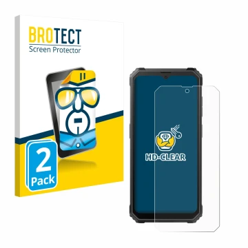 Parte frontale di una confezione del prodotto con il logo del marchio BROTECT. Accanto è raffigurato il dispositivo Blackview 