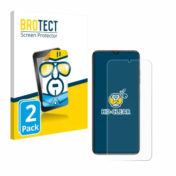 Parte frontale di una confezione del prodotto con il logo del marchio BROTECT. Accanto è raffigurato il dispositivo Oukitel C1