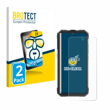Parte frontale di una confezione del prodotto con il logo del marchio BROTECT. Accanto è raffigurato il dispositivo Cubot King