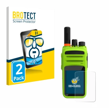 Parte frontale di una confezione del prodotto con il logo del marchio BROTECT. Accanto è raffigurato il dispositivo Talkpod N5