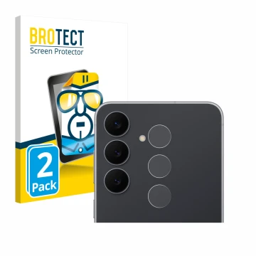 Parte frontale di una confezione del prodotto con il logo del marchio BROTECT. Accanto è raffigurato il dispositivo Samsung Ga