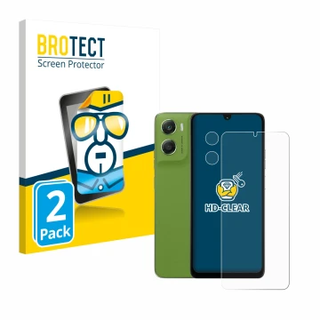 Parte frontale di una confezione del prodotto con il logo del marchio BROTECT. Accanto è raffigurato il dispositivo Motorola M