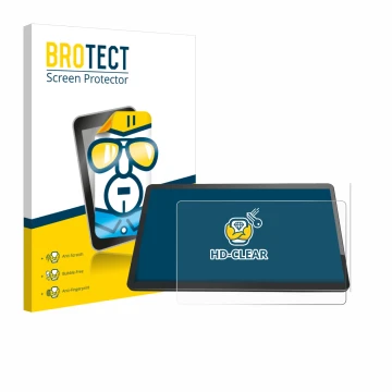 Parte frontale di una confezione del prodotto con il logo del marchio BROTECT. Accanto è raffigurato il dispositivo Elo TouchS